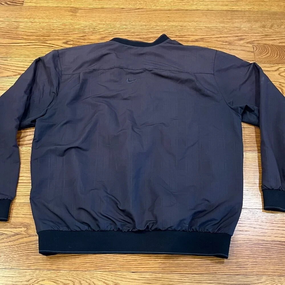 Nike‎ Golf V-neck Windbreaker Black Jacket Mens Large Pullover Long Sleeve Coat